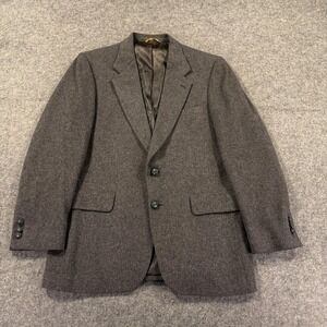 Kuppenheimer Camel Hair Sport‎ Coat Mens 44 Gray Blazer Jacket Premier Edition
